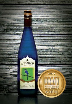 Adirondack Winery Semi Sweet Riesling Craft Competition Gold 2017